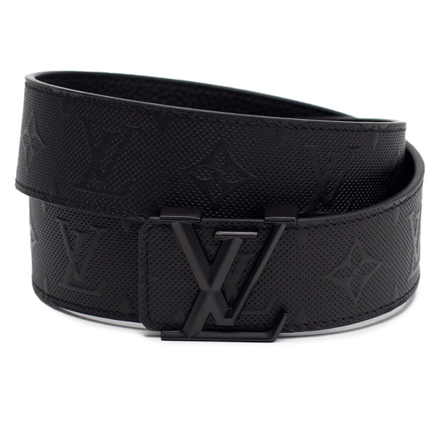 Ремінь Louis Vuitton Leather Belt 40mm Embossing All Black