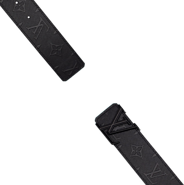 Ремінь Louis Vuitton Leather Belt 40mm Embossing All Black