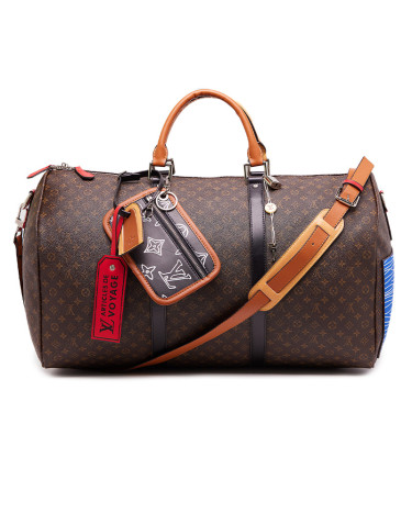 Сумка Louis Vuitton Keepall Bandouliere Bag Limited Edition Patchwork Monogram E 72896638
