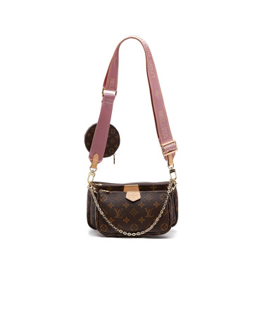 Bag Louis Vuitton Multi Pochette Brown Pink 89580285