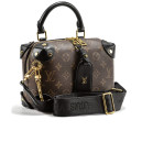 Сумка Louis Vuitton Monogram Petite Malle Souple Canvas Shoulder Bag Brown Black 81216980