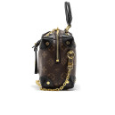 Сумка Louis Vuitton Monogram Petite Malle Souple Canvas Shoulder Bag Brown Black 81216980