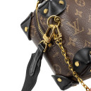 Сумка Louis Vuitton Monogram Petite Malle Souple Canvas Shoulder Bag Brown Black 81216980