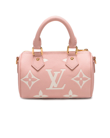 Louis Vuitton Speedy Nano Monogram Empreinte Leather Rose Bag M46560