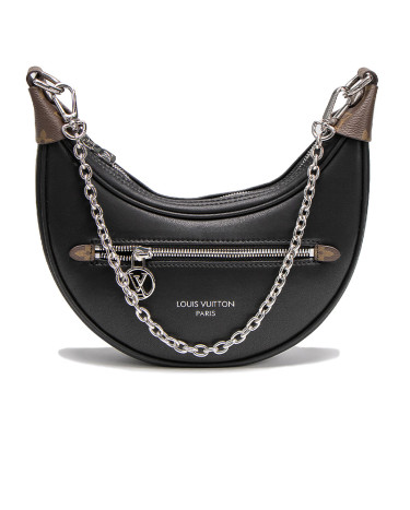 Сумка Louis Vuitton Loop Handbag Monogram Black Canvas With Silver M11990