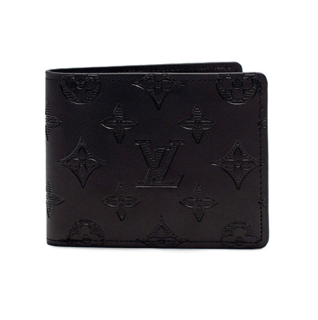 Гаманець Louis Vuitton Slender Wallet Black Embossed Leather