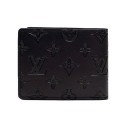 Кошелек Louis Vuitton Slender Wallet Black Embossed Leather