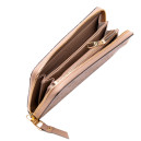 Louis Vuitton Zippy Vertical Wallet Beige Canvas