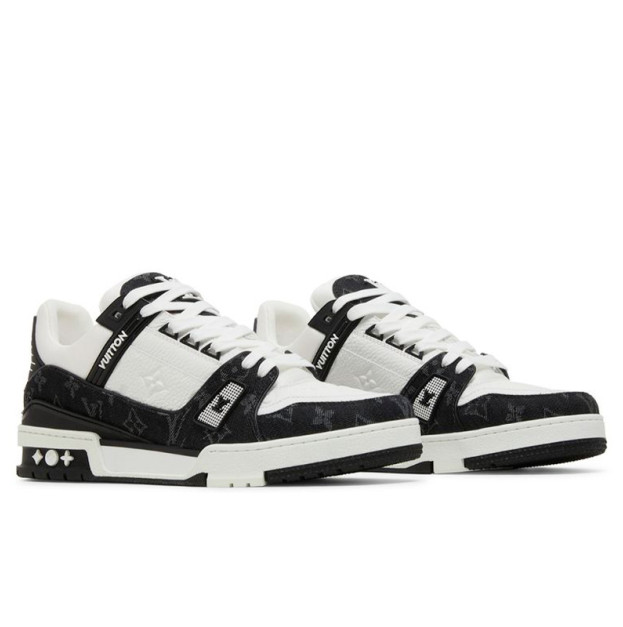 Louis Vuitton Trainer Black Monogram Denim 1AC2A7