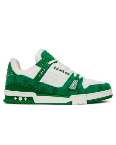 Louis Vuitton Trainer Green Monogram Denim 1A9JHV