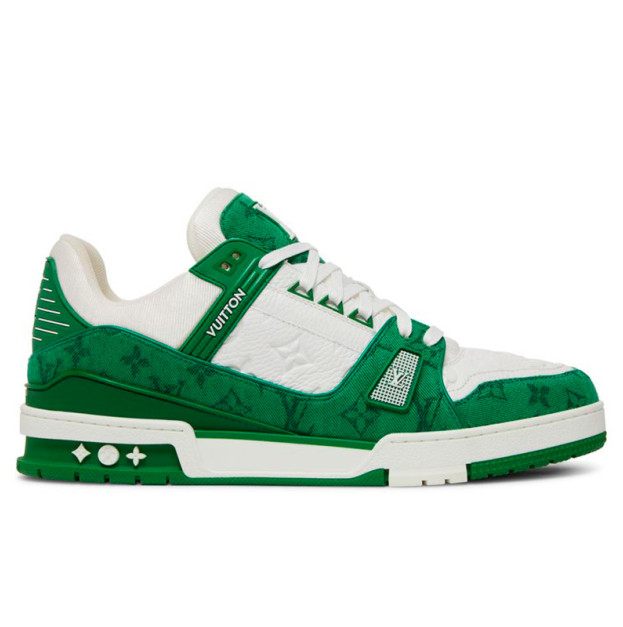 Louis Vuitton Trainer Green Monogram Denim 1A9JHV
