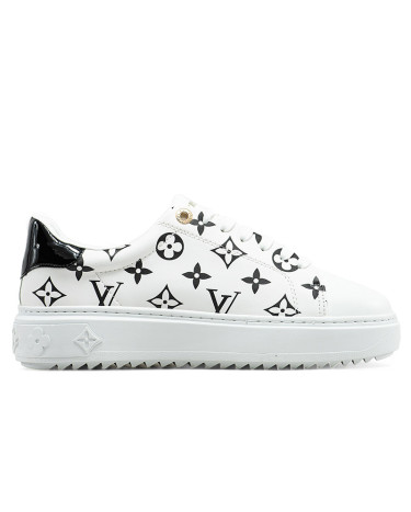 Louis Vuitton Trainer Time Out Monogram Blanc White Black